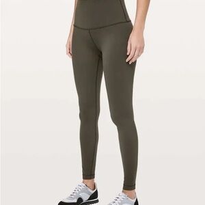 Lululemon Wunder Under High-Rise Tight | Size 6 Green 28" | Luxtreme Dark Olive